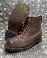 Auténtico Vintage Cuero Cordones 1962 Brown 7 Orificios Suela de Piel