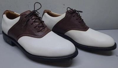 NOS  Callaway Saddle Oxford Brown / White Golf Shoes For Men's Size 10 D or Wide - Image 1 of 4