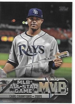 2017 Topps Series 2 Baseball All Star MVPs Carl Crawford Rays - Image 1 of 2