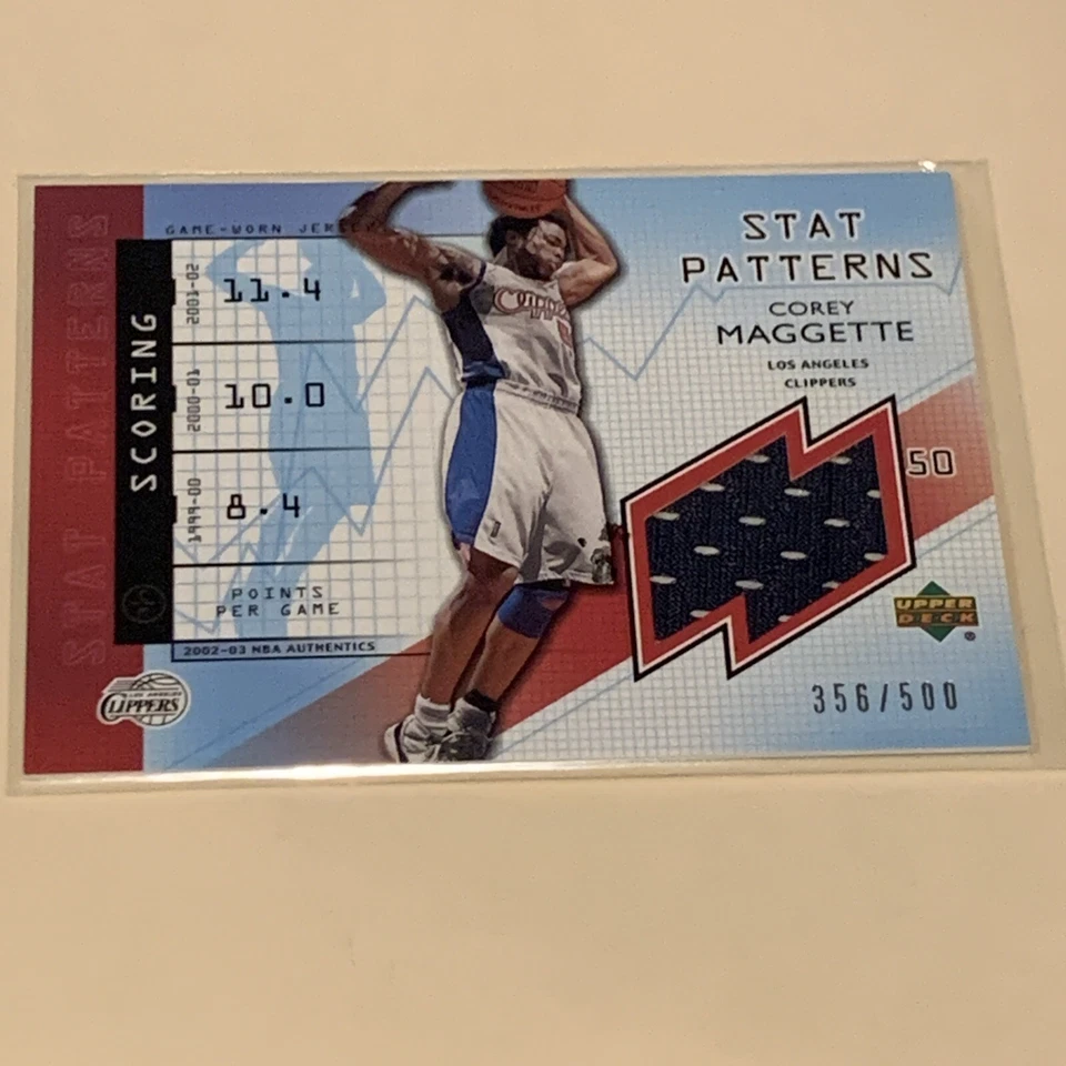 2002-03 Upper Deck UD Authentics Stat Patterns /500 Corey Maggette #CM-S - Image 1 of 1