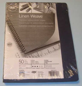 GBC, Navy Blue Linen Weave 8.75" x 11.25" (10pk) Covers 2001513, Round Corners   - Picture 1 of 1