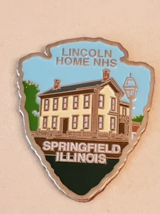 Imán de recuerdo de casa Lincoln Home NHS Springfield, Illinois. Usado, excelente - Imagen 1 de 4