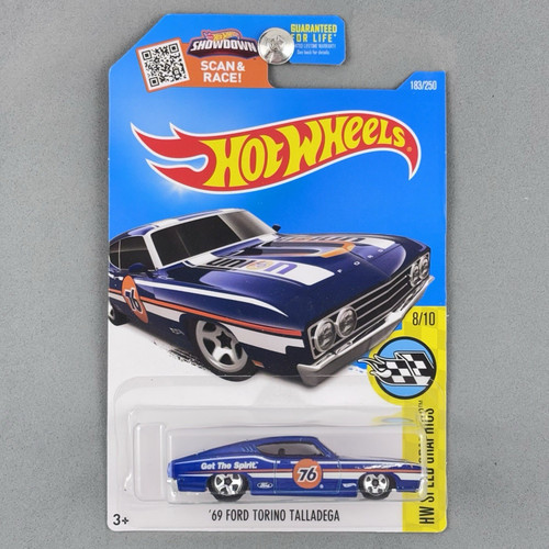 Hot Wheels '69 Ford Torino Talladega Blue Union 76 Livery HW Speed ...
