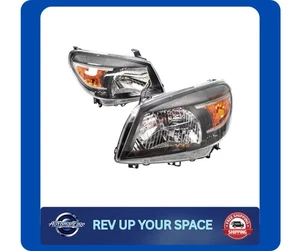 Head Light Lamp (Black) For Ford Ranger PK 2009-2011 - Pair LH+RH Set - Picture 1 of 2