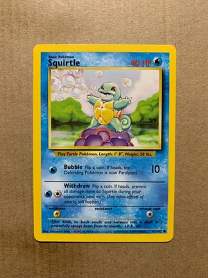 Squirtle 63/102 Base Set - Common Pokemon Card - NM - Image 1 of 2