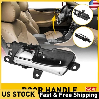 Pack de 2 manijas de puerta de coche lado del conductor para Hyundai Sonata 2011-2014 82610-3S010 Foto 1 de 4