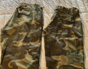 Pantalones cargo camuflados Y2K PJ Mark de colección para hombre talla 2XL Woodland camuflaje ropa de calle - Imagen 1 de 6