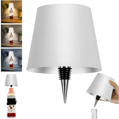 MEBARAUL Wireless Bottle Lamp Shade,Rechargeable LED Portable Cordless Table Lamp, 3 C...