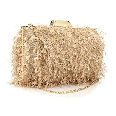  Lindos bolsos de mano con asa superior bolso de noche champán Foto 1 de 4