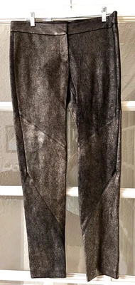 Pantalones de cuero de piel de cordero metálicos HAUTE HIPPIE talla mediana nuevos con etiquetas Foto 1 de 4