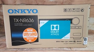 Onkyo TX-NR636 7.2 AV Receiver AMP 4K WiFi Atmos USB BlueTooth Zone2 Amplifier - Picture 1 of 24