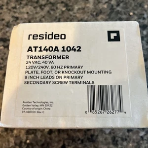 RESIDEO AT140A 1042: TRANSFORMER 24 VAC, 40 VA PLATE, FOOT Factory Sealed - Picture 1 of 2