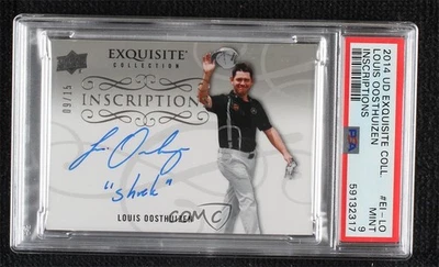 2014 Exquisite Collection Inscriptions /15 Louis Oosthuizen PSA 9 MINT Auto - Image 1 of 2