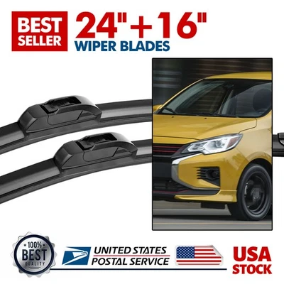 Front Windshield Wiper Blades For Lexus LS430 2001-2006 Pair 24" 16" AllSeason - Image 1 of 4