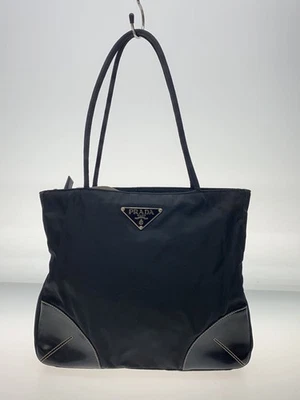 PRADA сумка с короткими ручками нейлона черный однотонный Tessuto нейлона сумка с короткими ручками черный сделано в Италии - Изображение 1 из 4