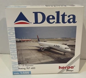 RAR* Herpa Wings 512480 - Delta Airlines Boeing 767-400 - Maßstab 1:500 OVP - Bild 1 von 12