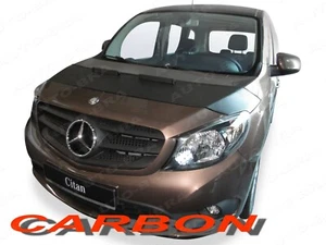 CARBON LOOK CAR HOOD BRA fit Mercedes-Benz Citan W415 since 2012 NOSE FRONT MASK - Bild 1 von 6