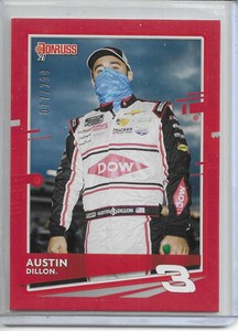 Austin Dillon 2021 Donruss Racing NASCAR Base Red Parallel 77/299