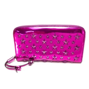 JIMMY CHOO Philippa Star studs Zip Around Long Wallet 163FILIPA.CIM - Picture 1 of 12