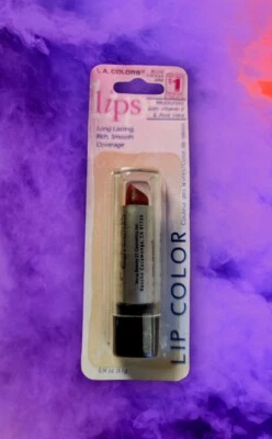 Vintage NOS L.A. COLORS Lipstick  LUSCIOUS WINE Vitamin E Aloe Vera Long Lasting - Image 1 of 4