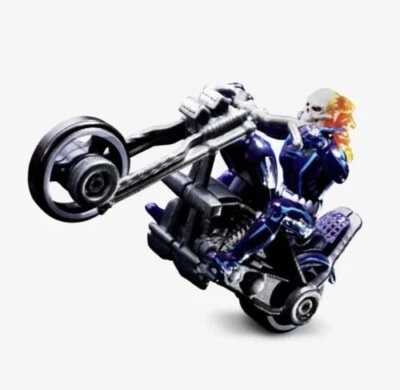 SDCC 2022 Hot Wheels MARVEL Ghost Rider Motorcycle Figure Collectible In Hand - Image 1 of 4