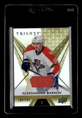 2016-17 Upper Deck Trilogy #28 Aleksander Barkov Green Rainbow Foil #/381 - Image 1 of 2