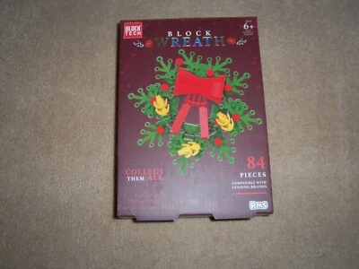 NEW, Block WREATH CHRISTMAS Building Block Set 84 Pieces - Image 1 of 2