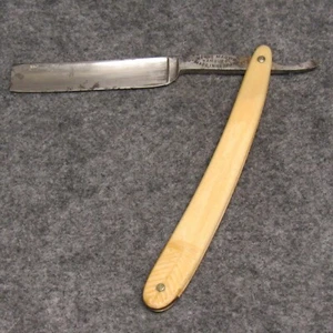 Henry Martin Hamburg Alemania 6-1/8" navaja de afeitar recta tallada manijas de nacimiento real - Imagen 1 de 8