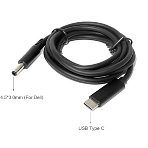 USB Type C to 4.5x3.0mm PD Charger Cable Power Cable for Dell Laptops - Picture 1 of 5