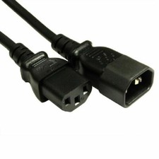 0.5m IEC C13 to C14 Male to Female M/F 6A Mains Power Extension Cord Lead Cable
