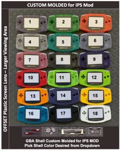 Carcasa de repuesto GBA - moldeada a medida para V2 IPS MOD + ¡Nuevos colores! - Imagen 1 de 24
