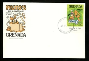 Disney FDC Grenada #1031 Pluto's 50th Anniversary dog 1981 - Picture 1 of 2