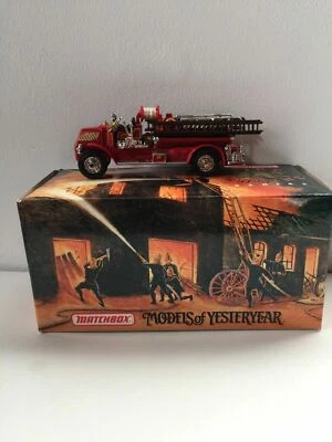 MATCHBOX LESNEY MODELS OF YESTERYEAR  #YFE01 "1920 MACK AC FIRE PUMPER" (NIB) - Image 1 of 4