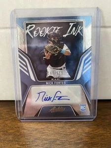 Nick Fortes 2022 Absolute Baseball Rookie Ink Auto /199 Marlins RC - Picture 1 of 2