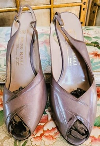 VINTAGE 1980S BRUNO MAGLI LADIES SHOES SIZE 51/2, 3" HEEL - Picture 1 of 4