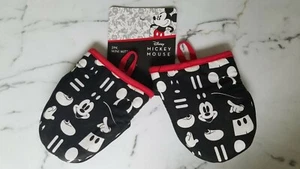 Disney Mickey Mouse Short / Mini Ofenhandschuhe schwarz weiß rot - Bild 1 von 8