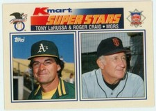 1990 TOPPS K-MART SUPERSTARS MANAGERS #33 - TONY LARUSSA & ROGER CRAIG 