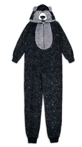 Jellifish Hooded Critter Blanket Sleeper - Black Bear - Size S (6/7) - Picture 1 of 3