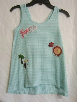 SPEECHLESS  RIBBED TANK TOP NWT SIZE SMALL TURQUOISE /WHITE NEW WITH TAGS  - Image 1 of 4