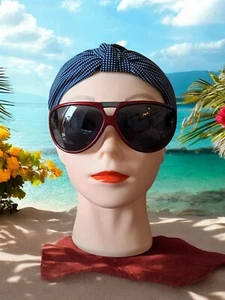 Spalding Vintage 1990s Sheild Sunglasses Burgundy/Grey Frame Black Tint CE.  - Picture 1 of 17