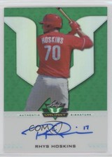 2017 Leaf Valiant Draft Green /99 Rhys Hoskins #BA-RH1 Auto