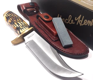 Schrade Uncle Henry PRO Hunter 171UH Staglon Camping Skinning Hunting Knife - Picture 1 of 6