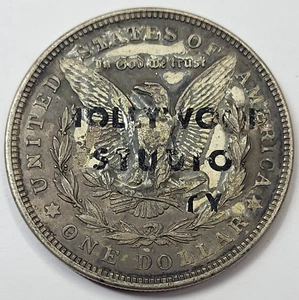 1921 U.S. Silver Morgan Dollar W/ Hollywood Studio Sticker - Picture 1 of 2
