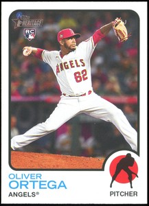 2022 Topps Heritage Oliver Ortega #714 Rookie Card