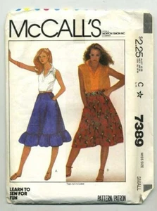 Falda McCall's Pattern # 7389 Misses talla 10-12 pequeña 1981 sin cortar - Imagen 1 de 1