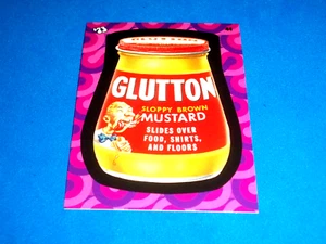 2023 Wacky Packages Flashback "GLUTTON MUSTARD" Basic Sticker Card #44 - Picture 1 of 1