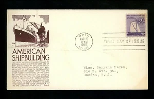 US FDC #1095 Anderson M-1 1957 Bath ME Shipbuilding Anniversary - Picture 1 of 2