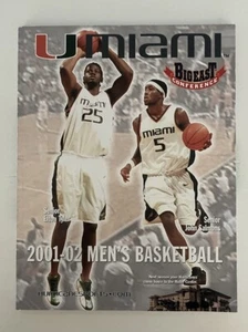 2001-02 MIAMI HURRICANES MEN’S BASKETBALL MEDIA GUIDE ELTON TYLER & JOHN SALMONS - Picture 1 of 3