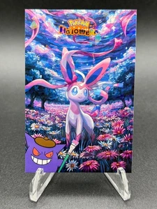 Gengar Sylveon Painting Holo Card  - Halloween Database - Pokemon Stained Glass - Picture 1 of 2