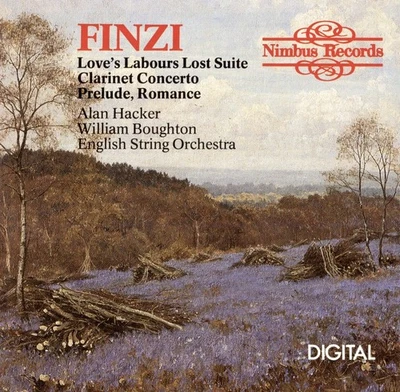 Gerald FINZI: Clarinet Cioncerto, Orch Works; Alan Hacker, Boughton (CD, Nimbus) - Image 1 of 2
